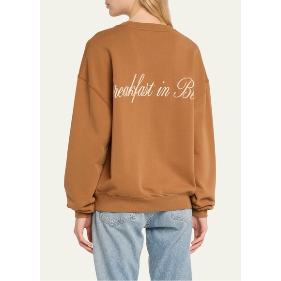 FRAME x Ritz Paris Breakfast In Bed Oversized Sweatshirt XL Camel Brown Collab - Picture 4 of 13